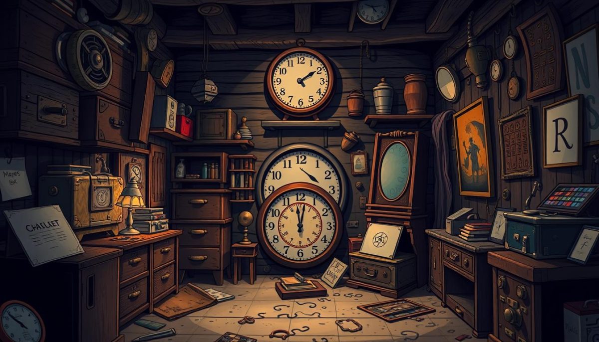 Escape room puzzles and challenge scenarios in The Atelophobia